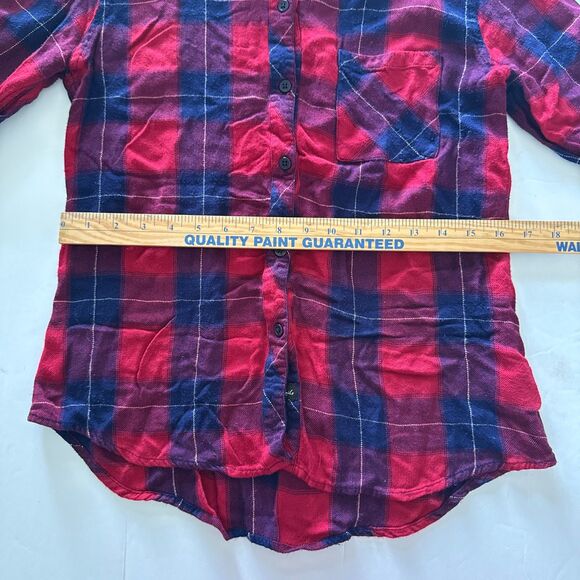 Rails Hunter Plaid Shirt Ruby Navy Check Flannel Long Sleeve Soft Buttondown M - Picture 9 of 10